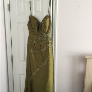 Beaded dress, low cut back